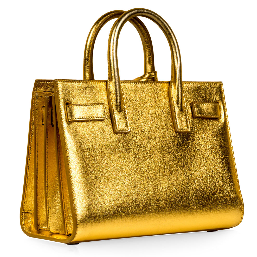 YSL Saint Laurent Nano Sac De Jour Crossbody Bag De Jour Gold