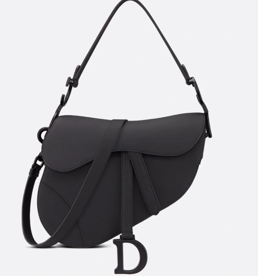 Dior Saddle Shoulder Bag Leather Black