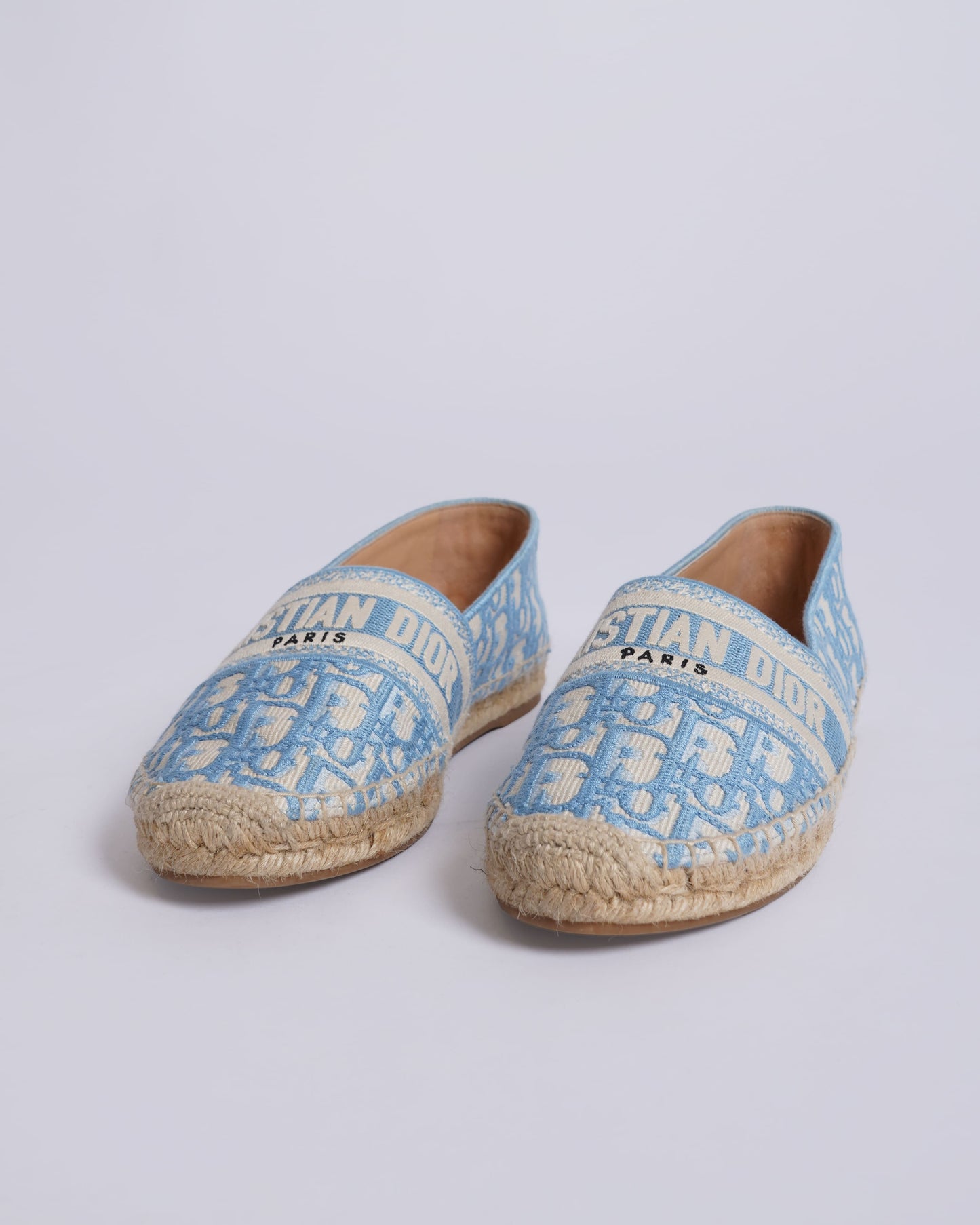 Dior Shoe Christian Women's iviera Granville Espadrille In Cotton Embroidered Shoes