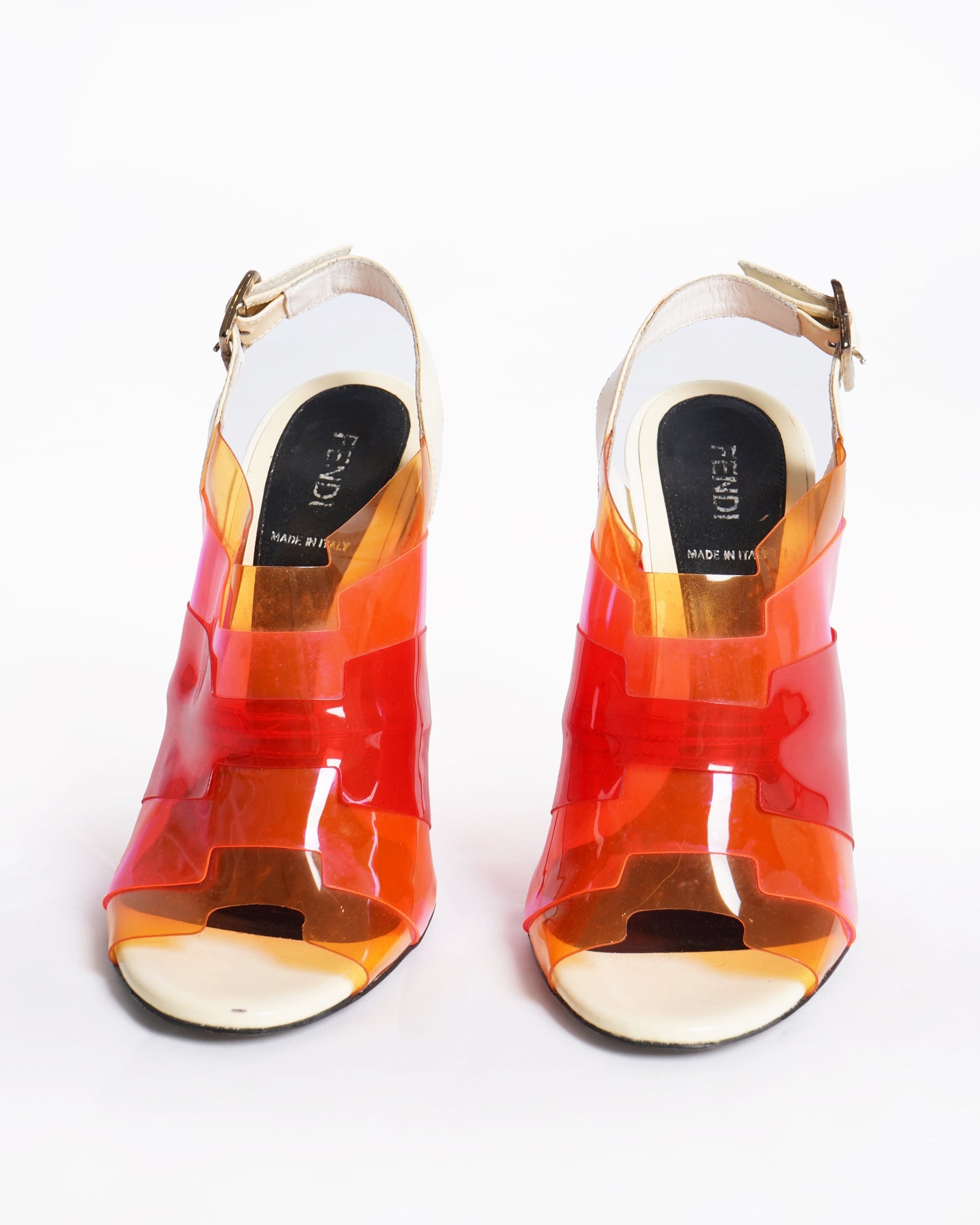 Fendi Shoe neon Peep Toe Sandals Shoes