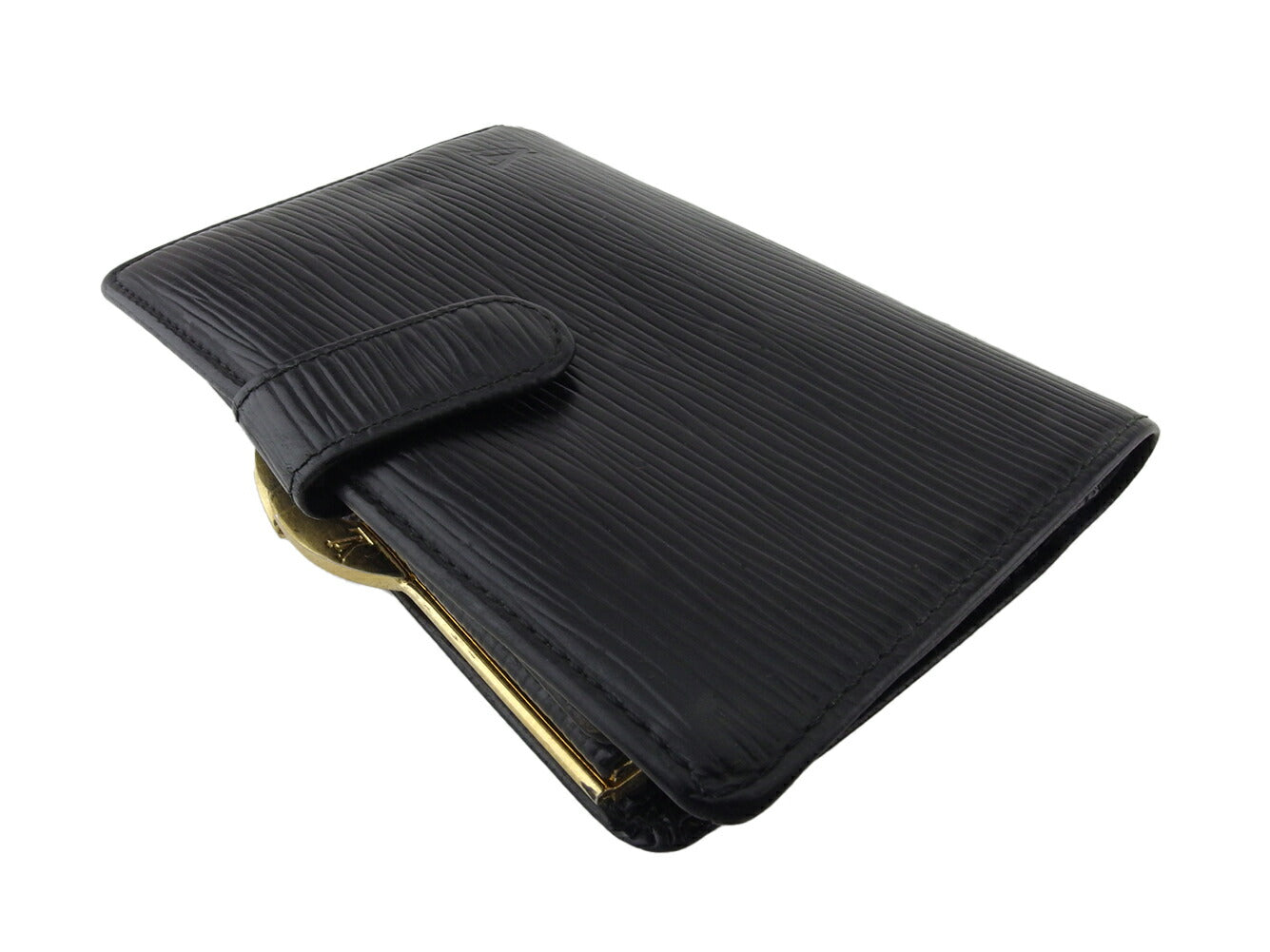 Louis Vuitton Bifold M63242 Portonevie Vienova Black Gold Wallet Case