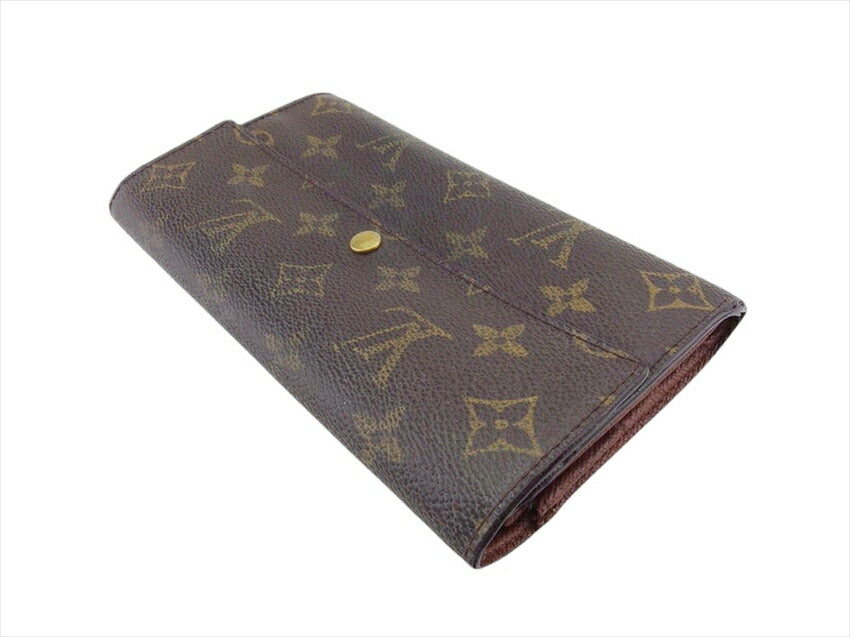 Louis Vuitton Long Purse M61725 Pochette Porto Brown Beige Gold Wallet Case T21304