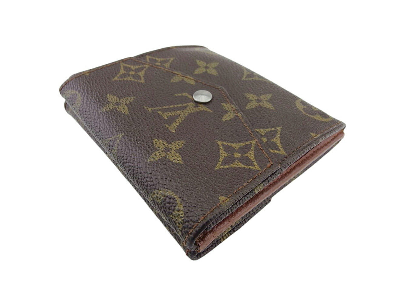 Louis Vuitton Bifold M61660 Portonebi old Brown Beige Gold Wallet Case T21475