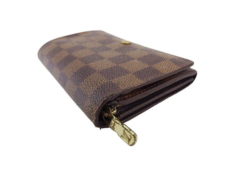 Louis Vuitton Long Purse N61730 Portonebi Tresol Brown Beige Gold Wallet Case