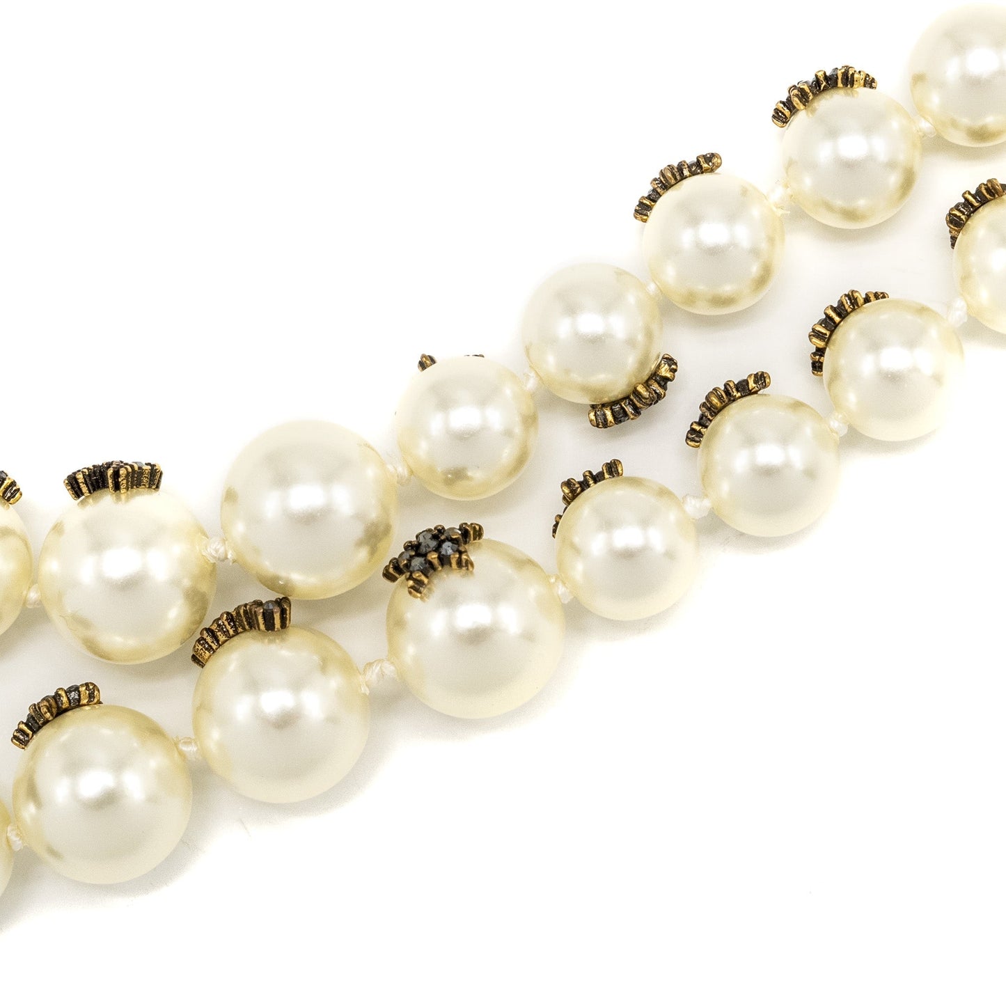 Dior Giraffe Pearl Chocker Tone Handbag Gold Travel Bag