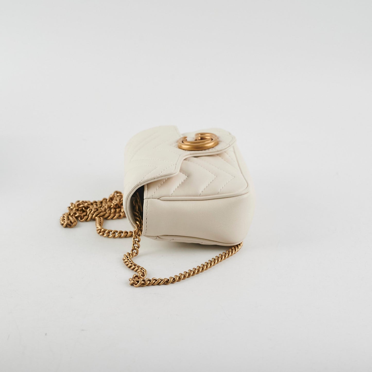 Gucci Super Marmont Ivory Crossbody Bag Mini