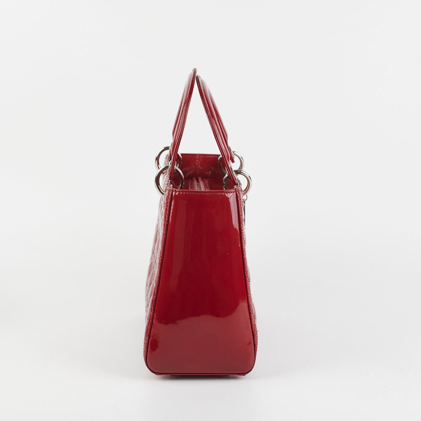 Dior Lady Crossbody Bag Patent Red Medium