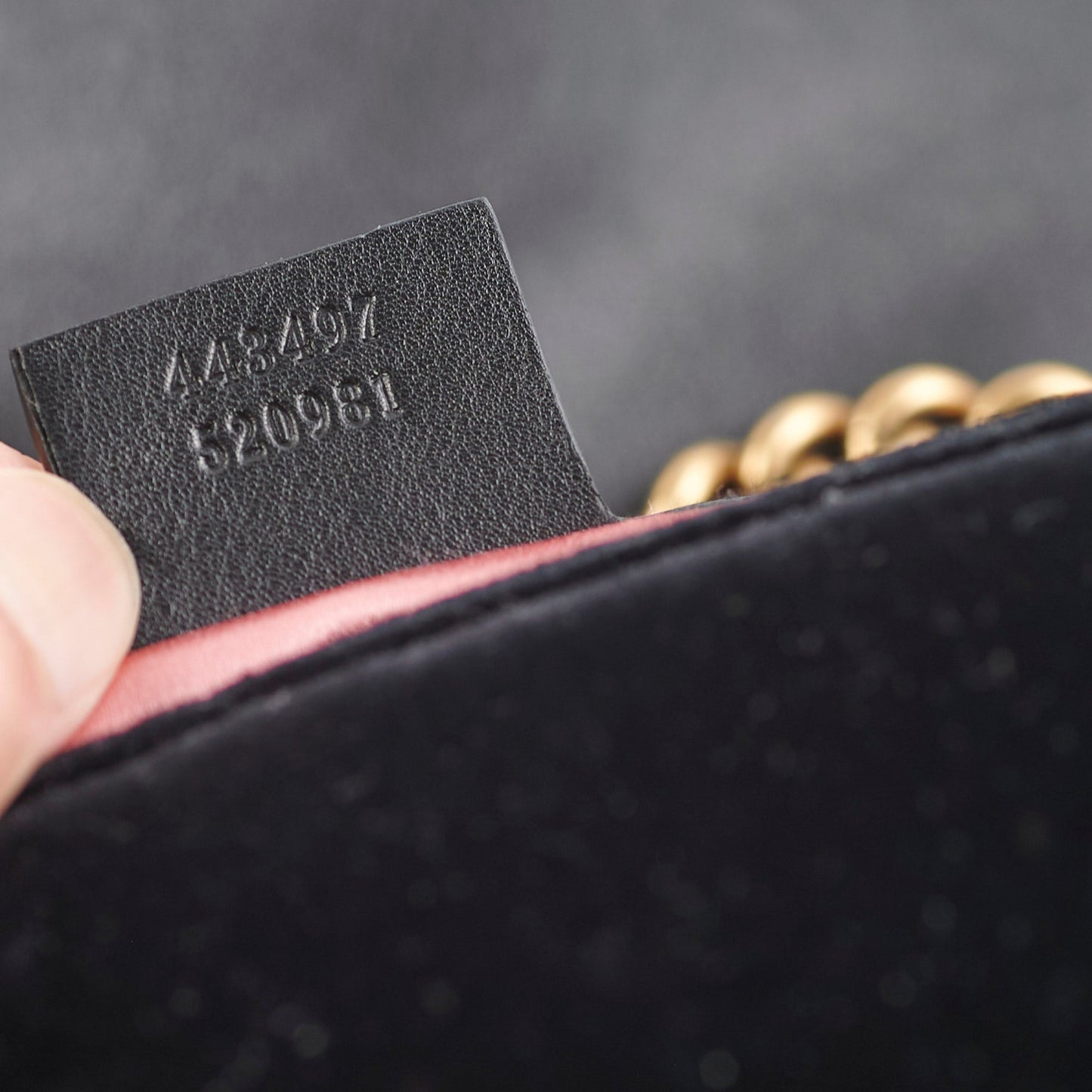 Gucci Marmont Shoulder Bag Suede Black Crossbody Bag