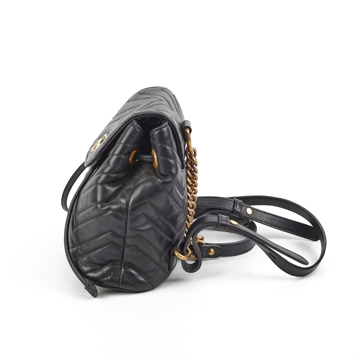 Gucci Marmont Backpack Leather Black
