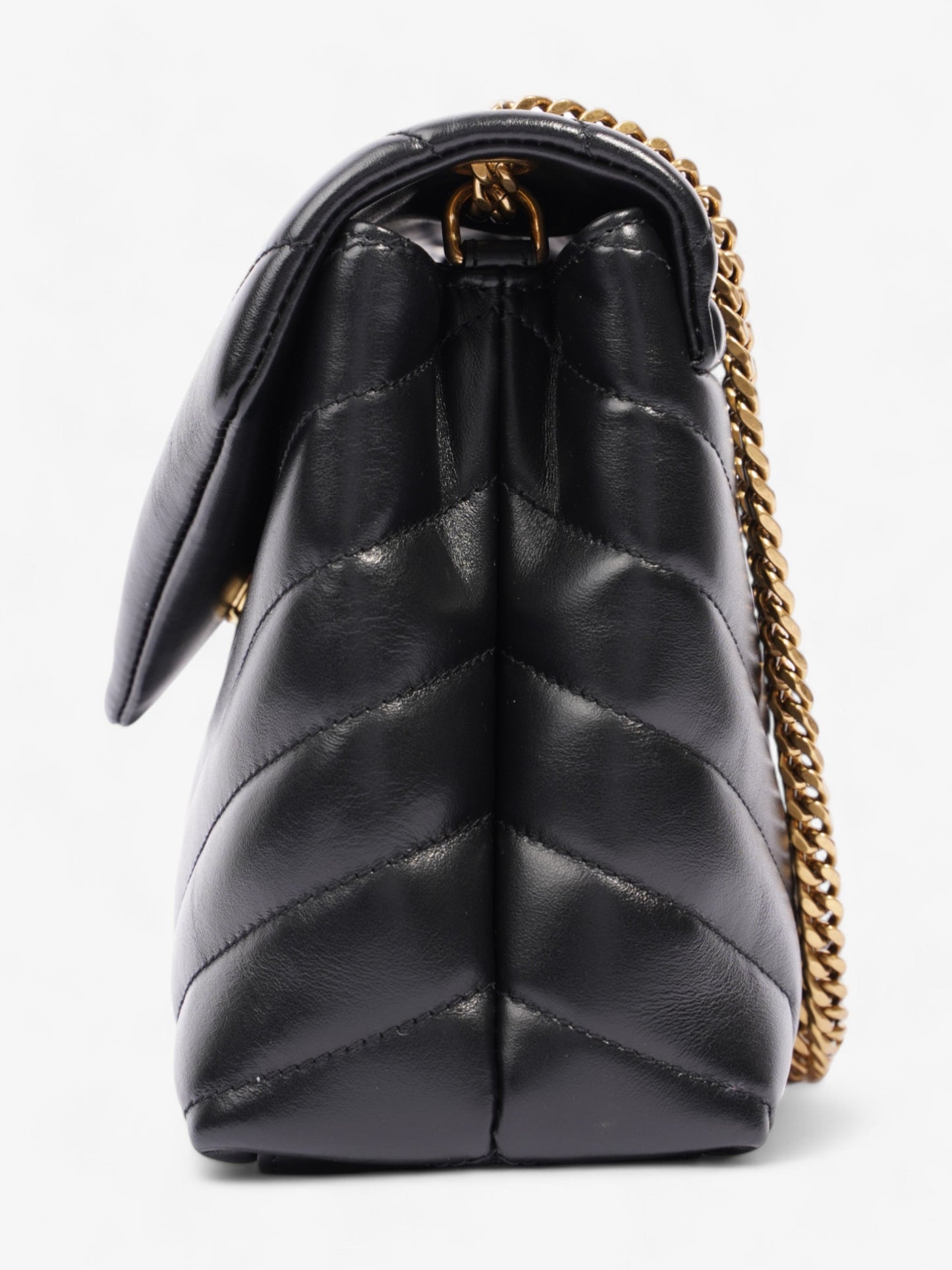 YSL Saint Laurent Lou Lou Shoulder Bag Leather Matelasse Black