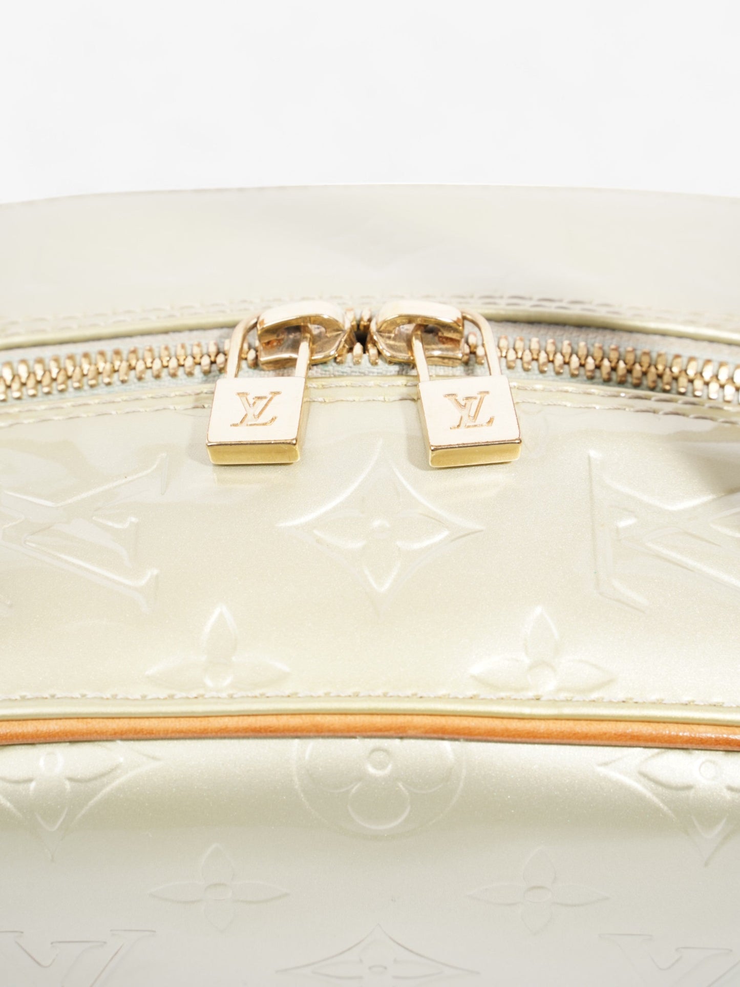 Louis Vuitton Tompkins Square Light Monogram Green Leather Vernis Handbag