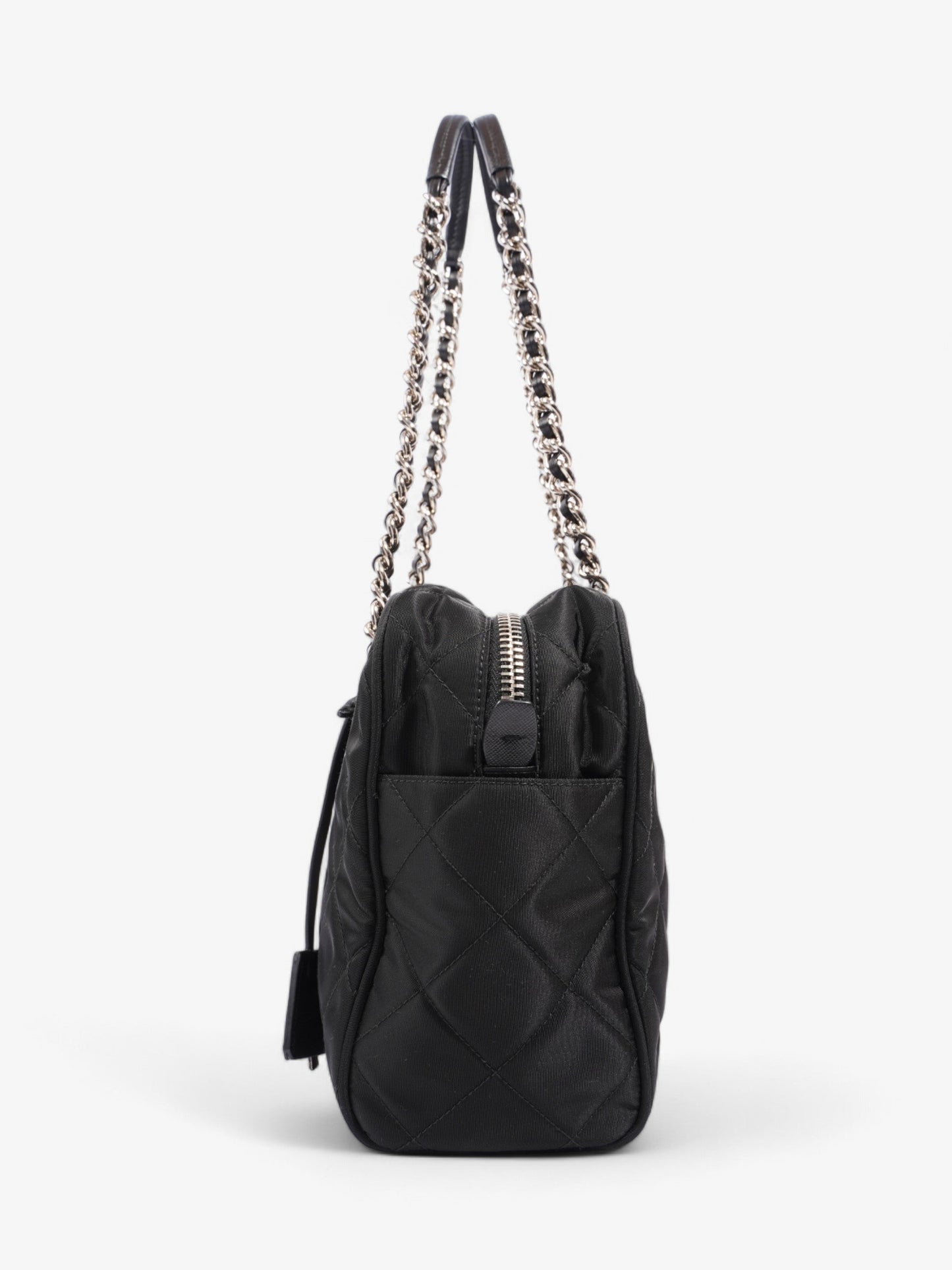 Prada Tote Re Nylon Quilted Black Shoulder Bag