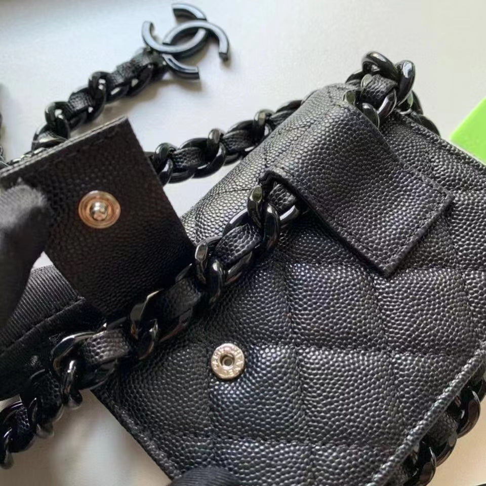 CHL Classic 5.1in 13cm Black Flap Handbag
