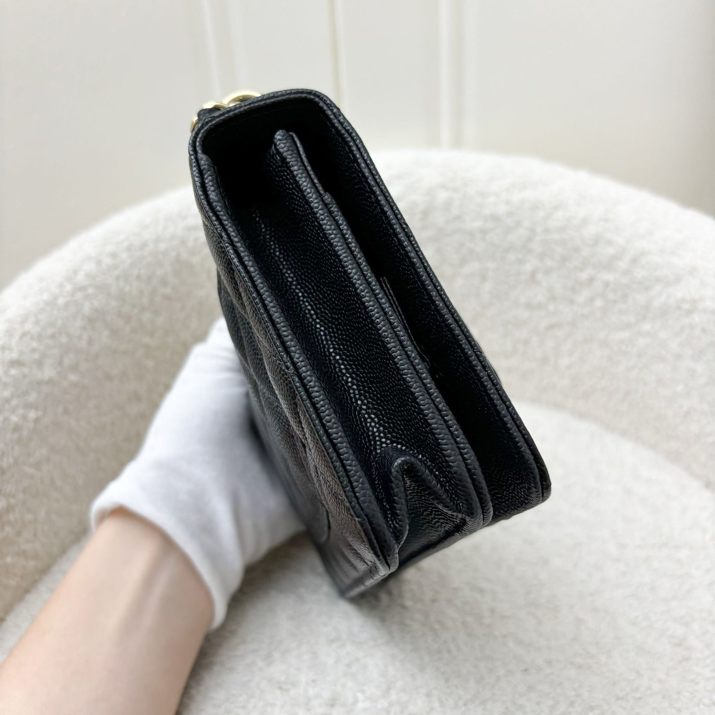 Chanel Seasonal Wallet on Chain WOC in Black Caviar and GHW Bag