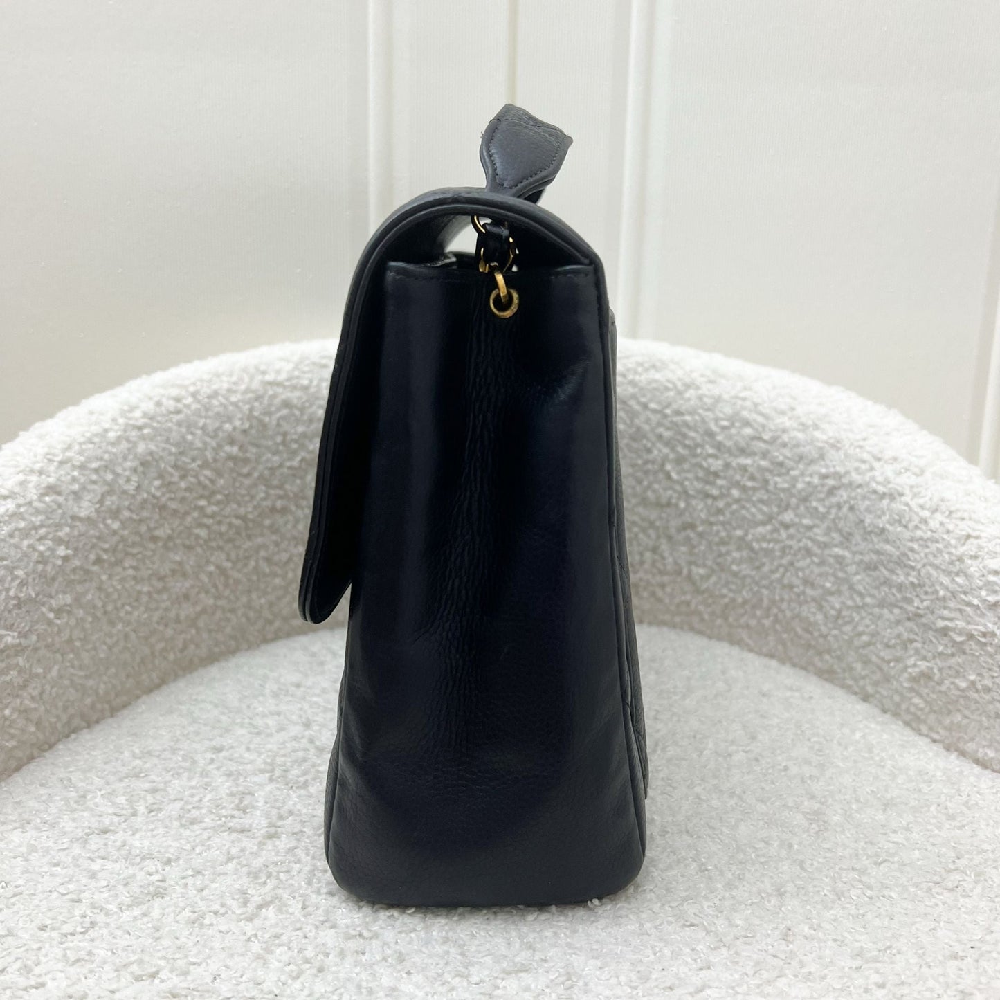 Chanel Medium Square Flap in Black Caviar and GHW Accessory