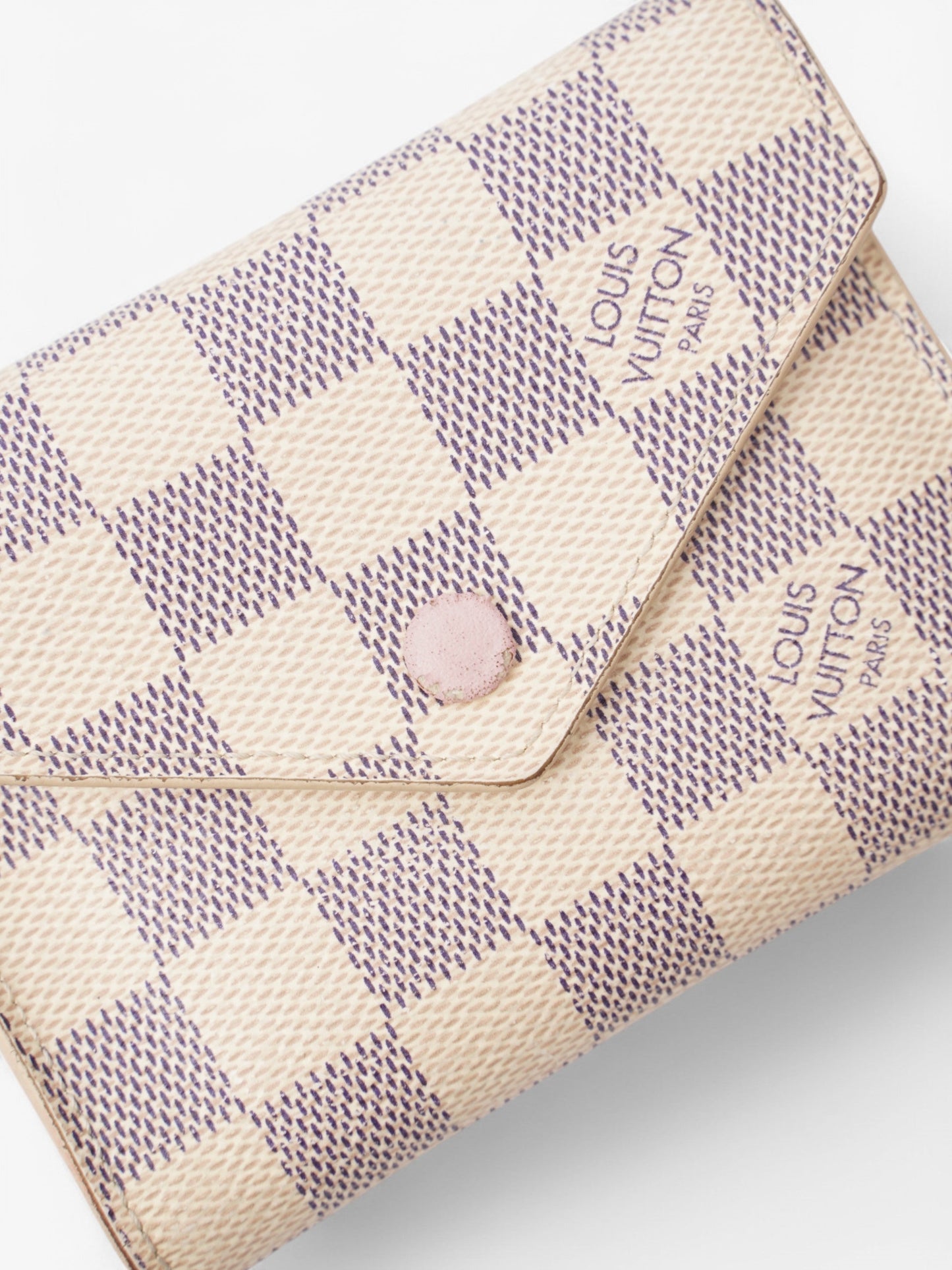 Louis Vuitton Victorine Azur Coated Canvas Damier Wallet Case
