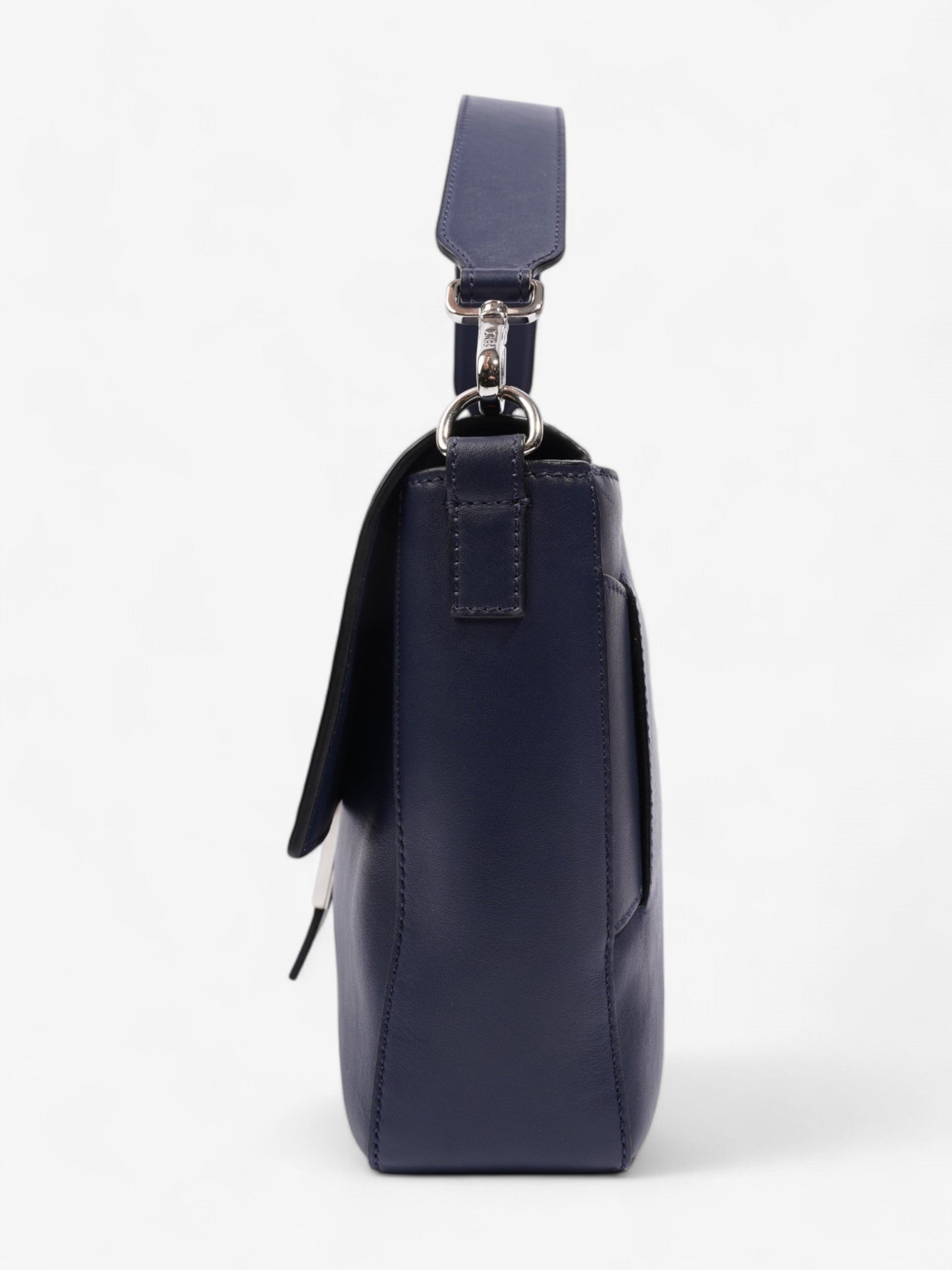 Fendi Baguette Crossbody Bag Leather Navy Shoulder Bag