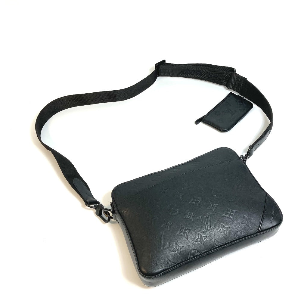 Louis Vuitton Sling M69827 shadow Duo Monogram Leather Black Crossbody Bag