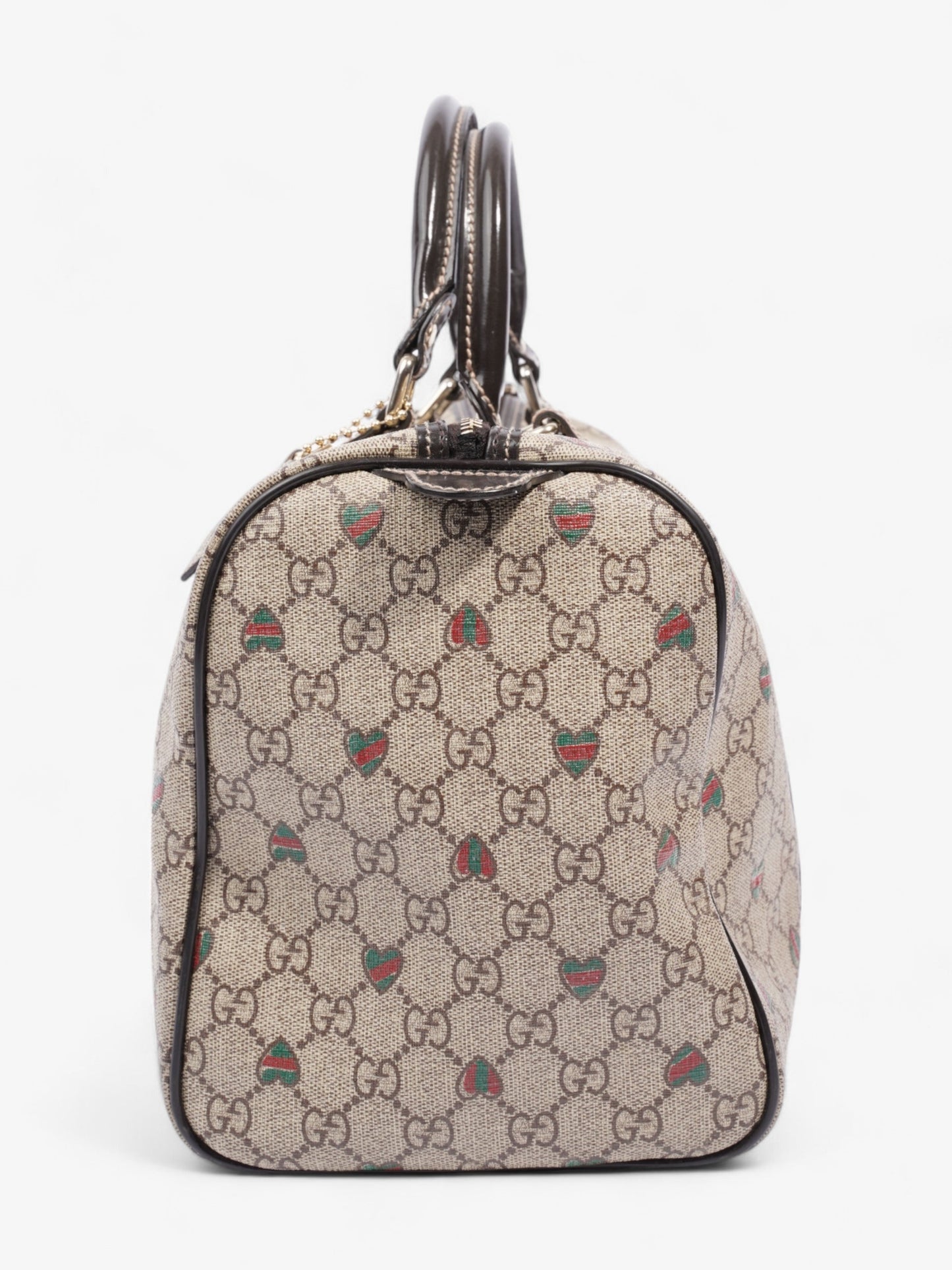 Gucci Boston Bag Supreme Coated Canvas Red Travel Bag