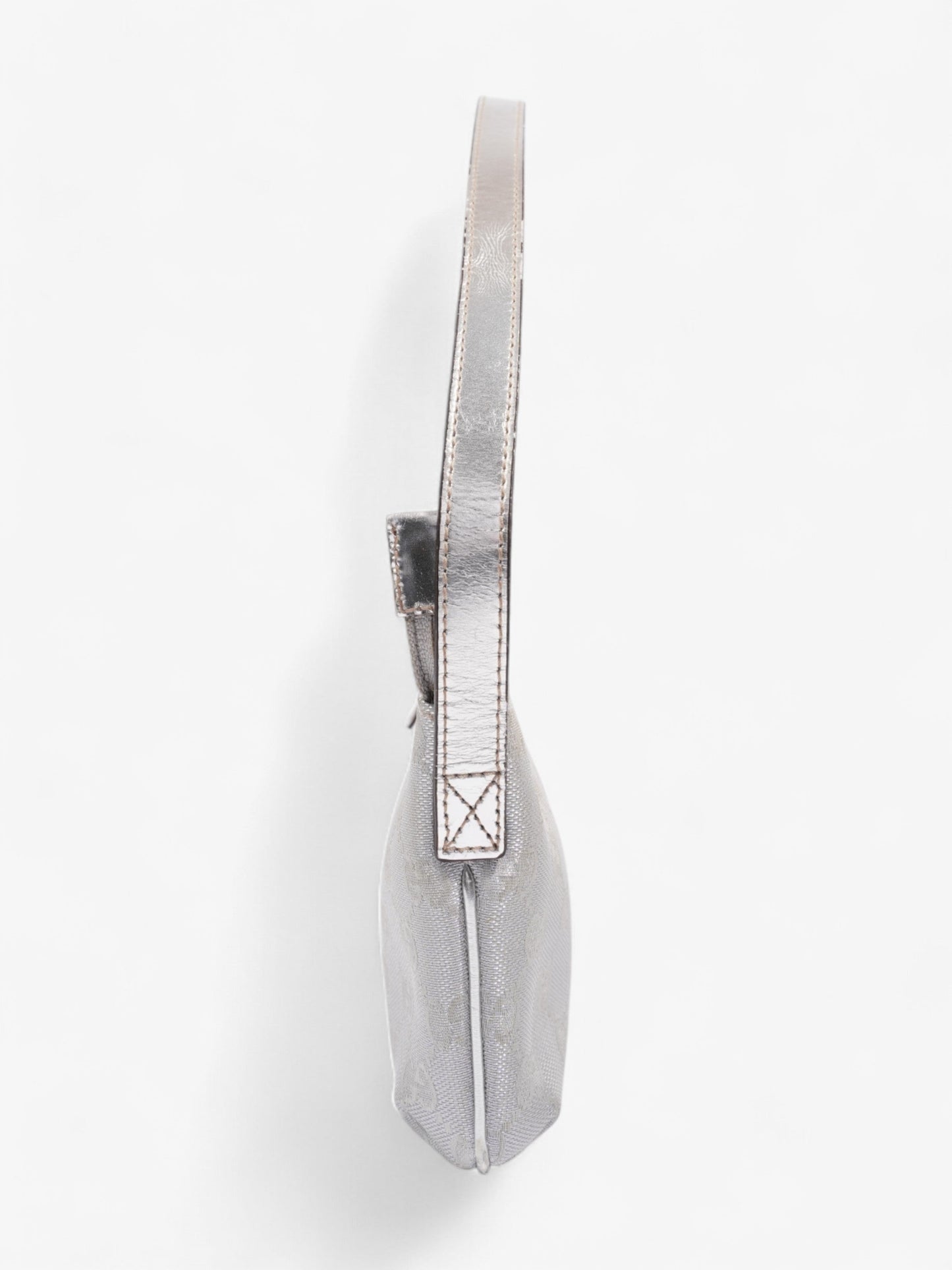 Gucci Boat Pochette Supreme Shoulder Bag Canvas Silver