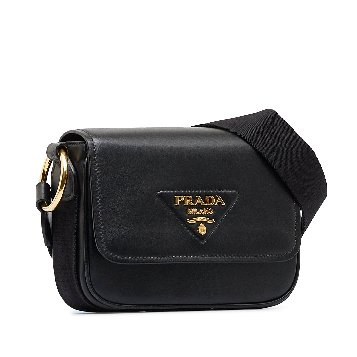 Prada City Calf Luxury Handbag Black Crossbody Bag