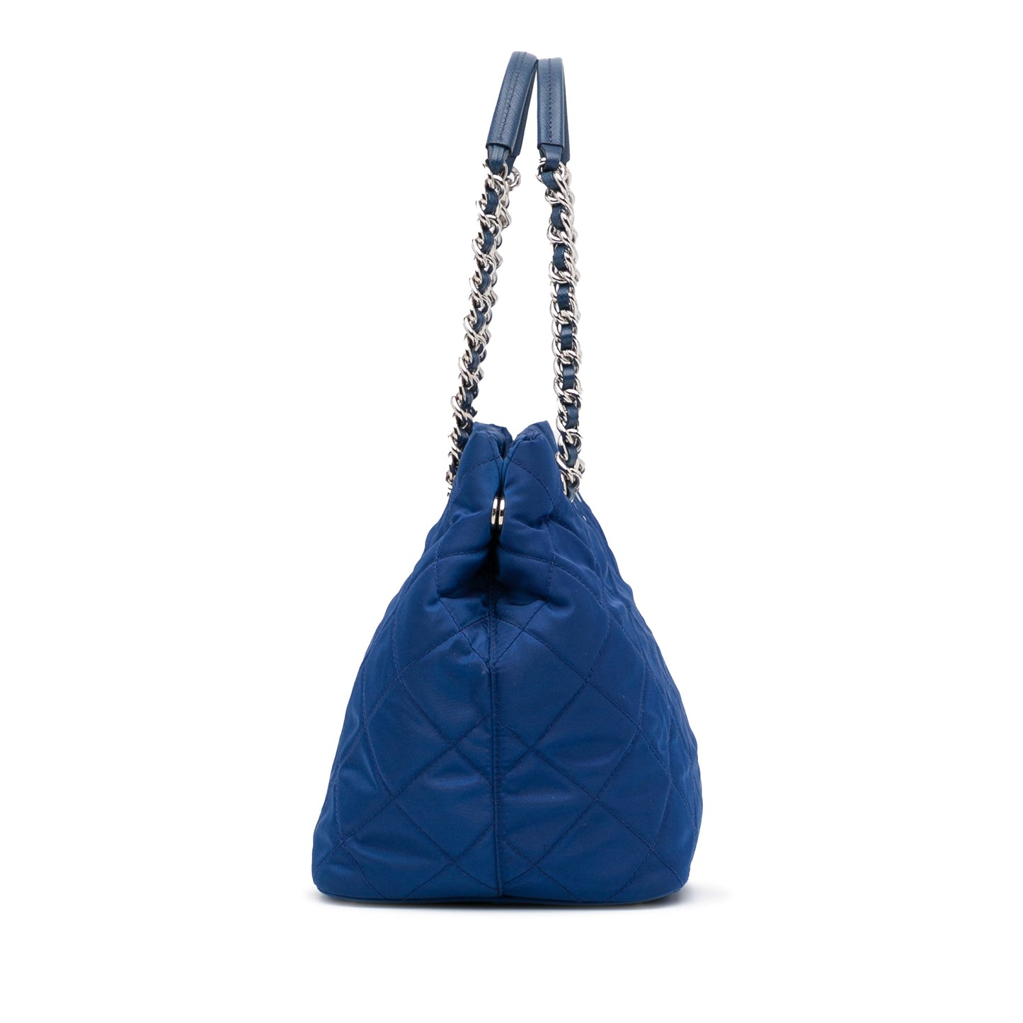 Prada Tessuto Impuntu Tote Bag Blue
