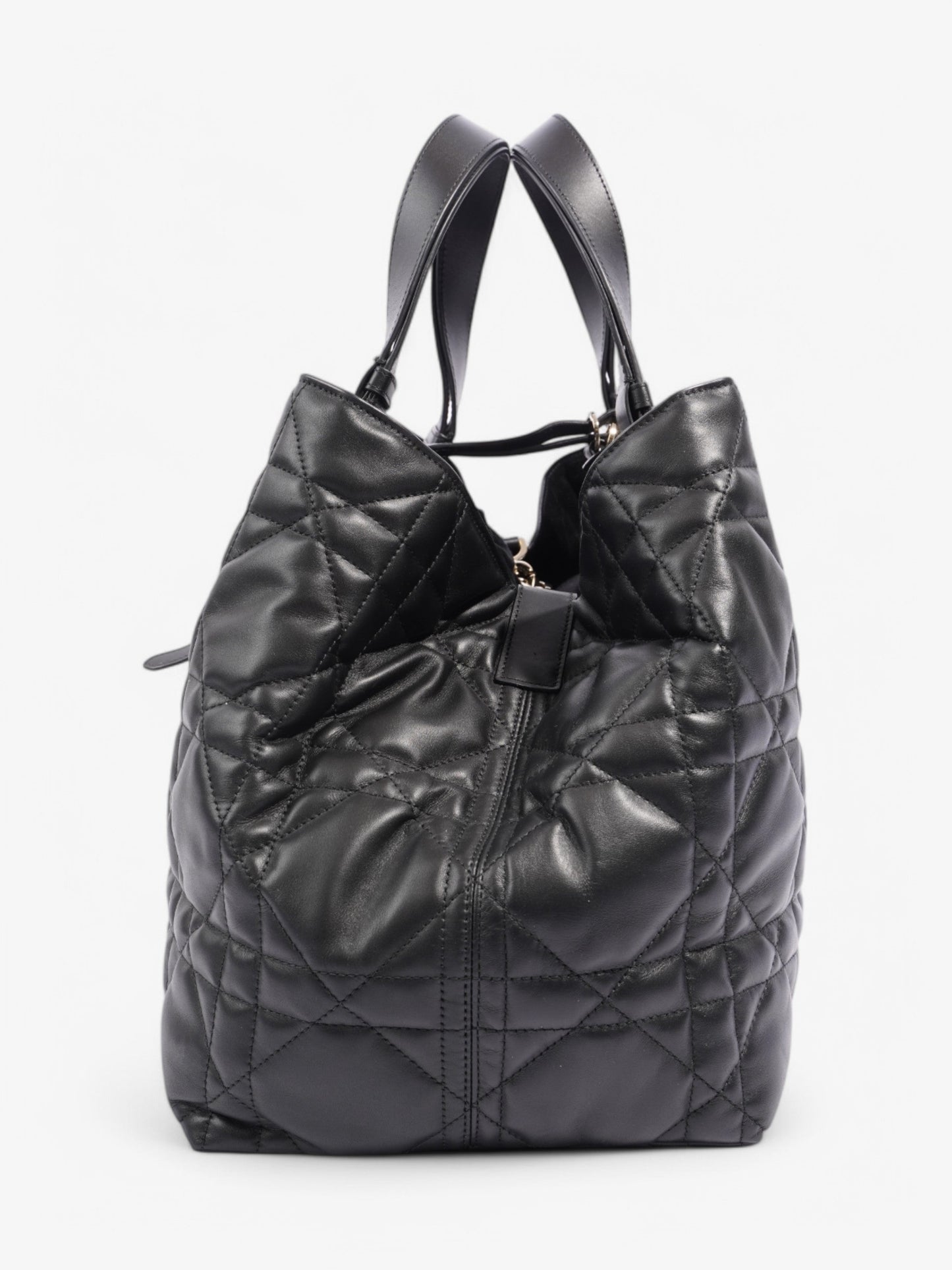 Dior Christian Toujours Shoulder Bag Leather Black Large