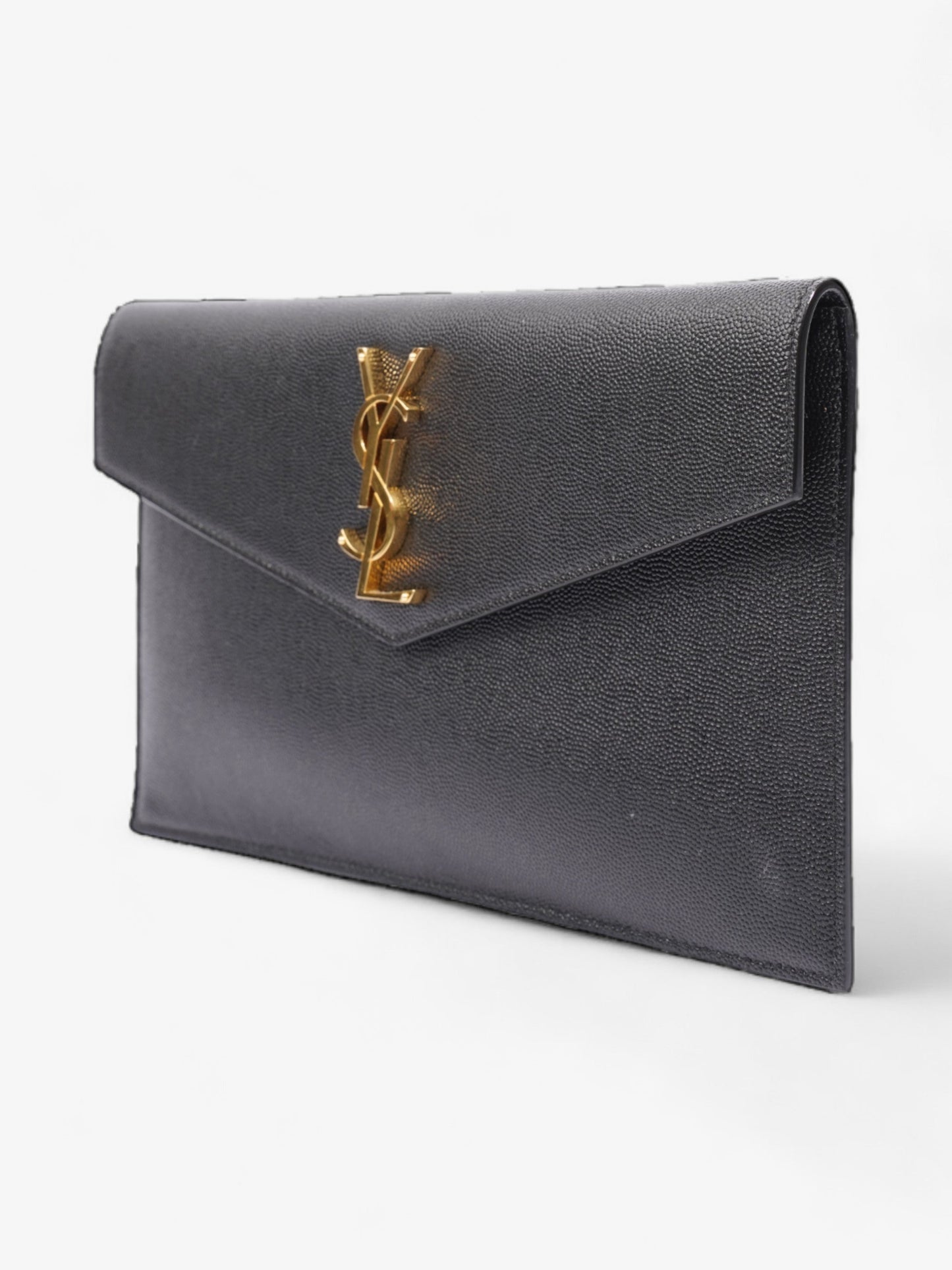YSL Saint Laurent Uptown Clutch Leather Black Clutch Bag