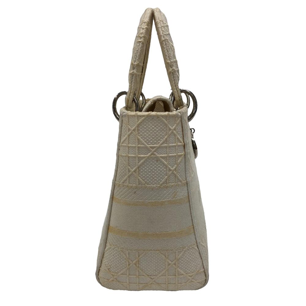 Dior Handbag Way Lady Canage Women Canvas White Travel Bag