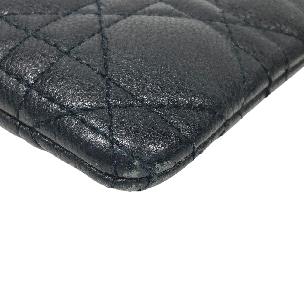 Dior Christian Shoulder Bag Multifunction Canage Women Leather Black