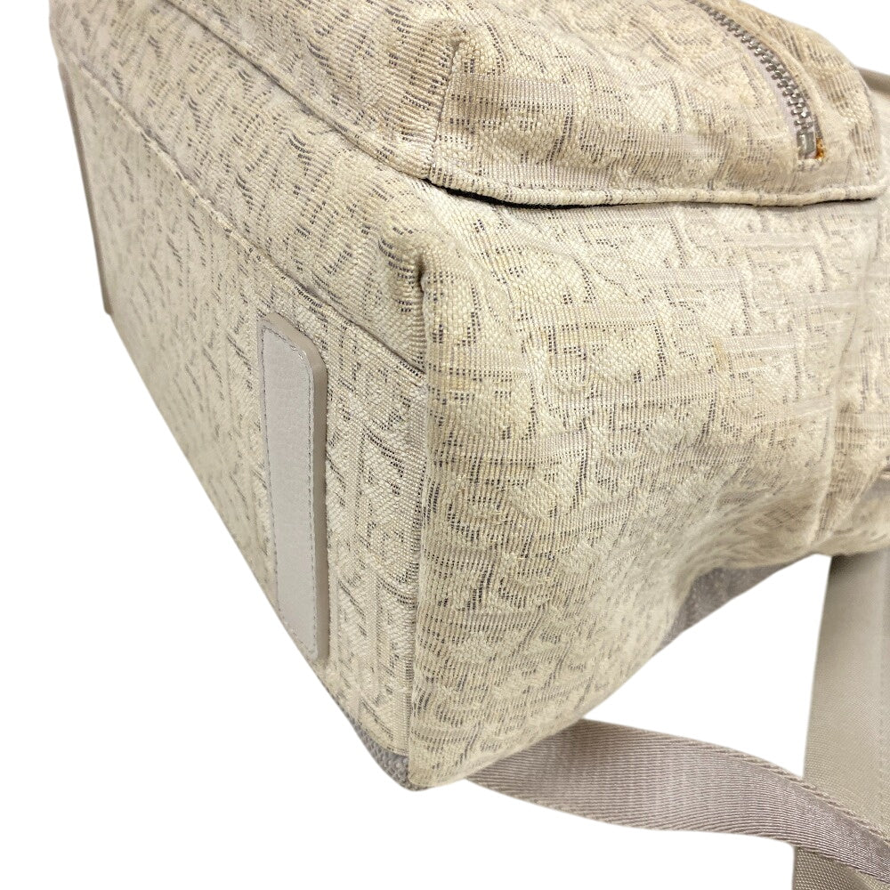 Dior Christian Backpack Backpack Trotter Rider Oblique Women Canvas Beige