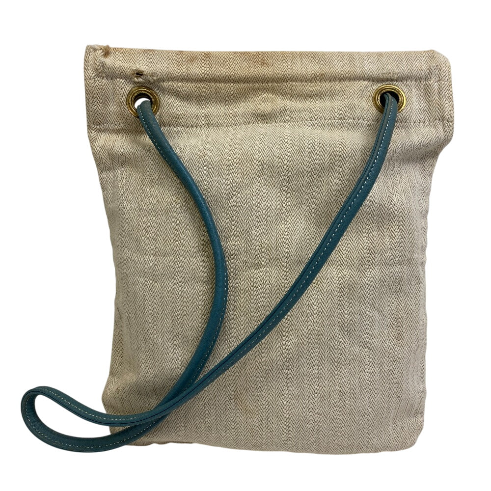 Hermes Shoulder Bag Towar Aline Pm Women Leather Canvas Blue