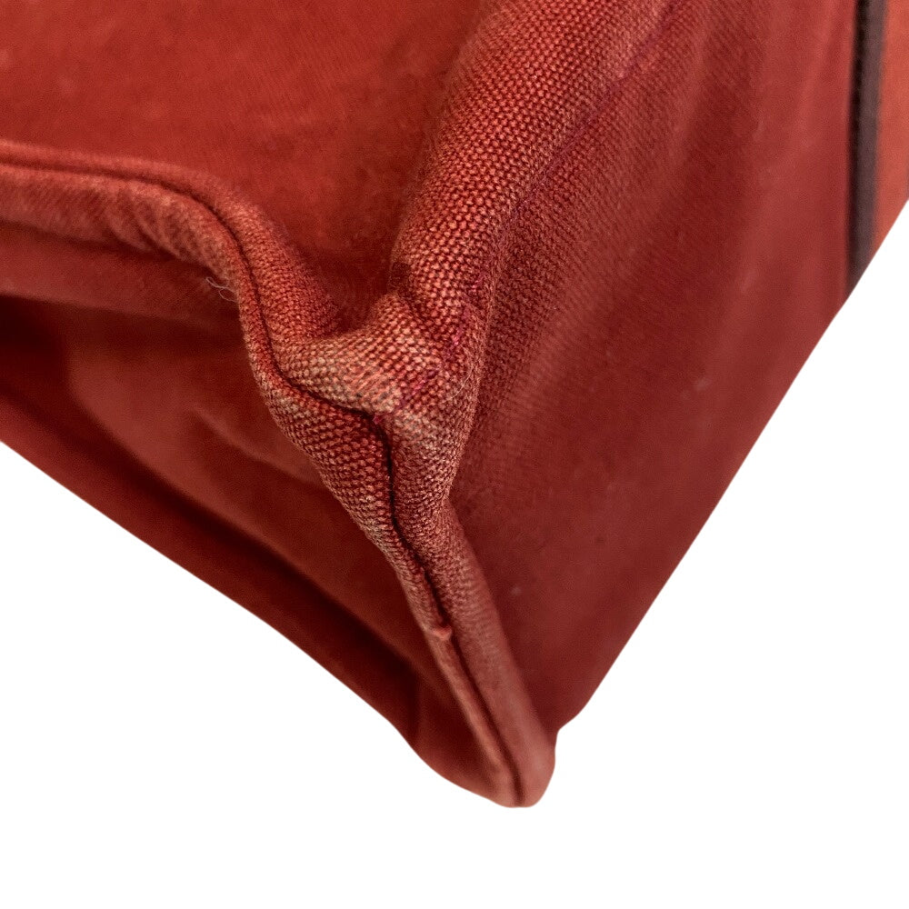 Hermes Tote Bag Cotton Handbag Shoulder Bag Fool Toemm Canvas Red