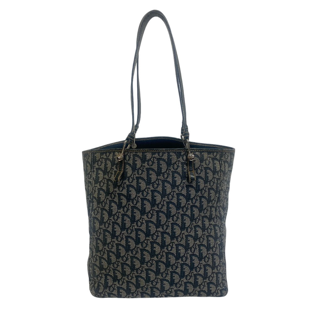 Dior Christian Tote Bag Navy Shouldertote Bag Trotter Canvas Shoulder Bag