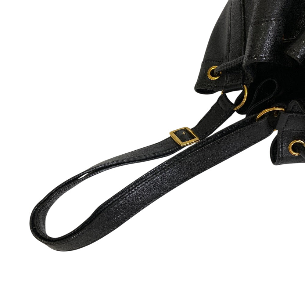 Hermes Shoulder Bag Market Leather Black
