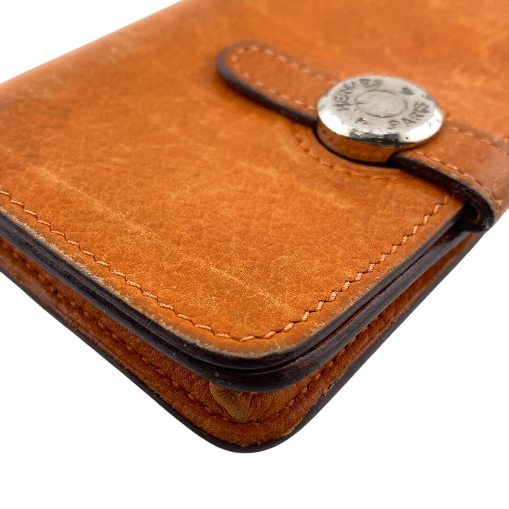 Card Case Orange Dogon Handbag Leather Travel Bag