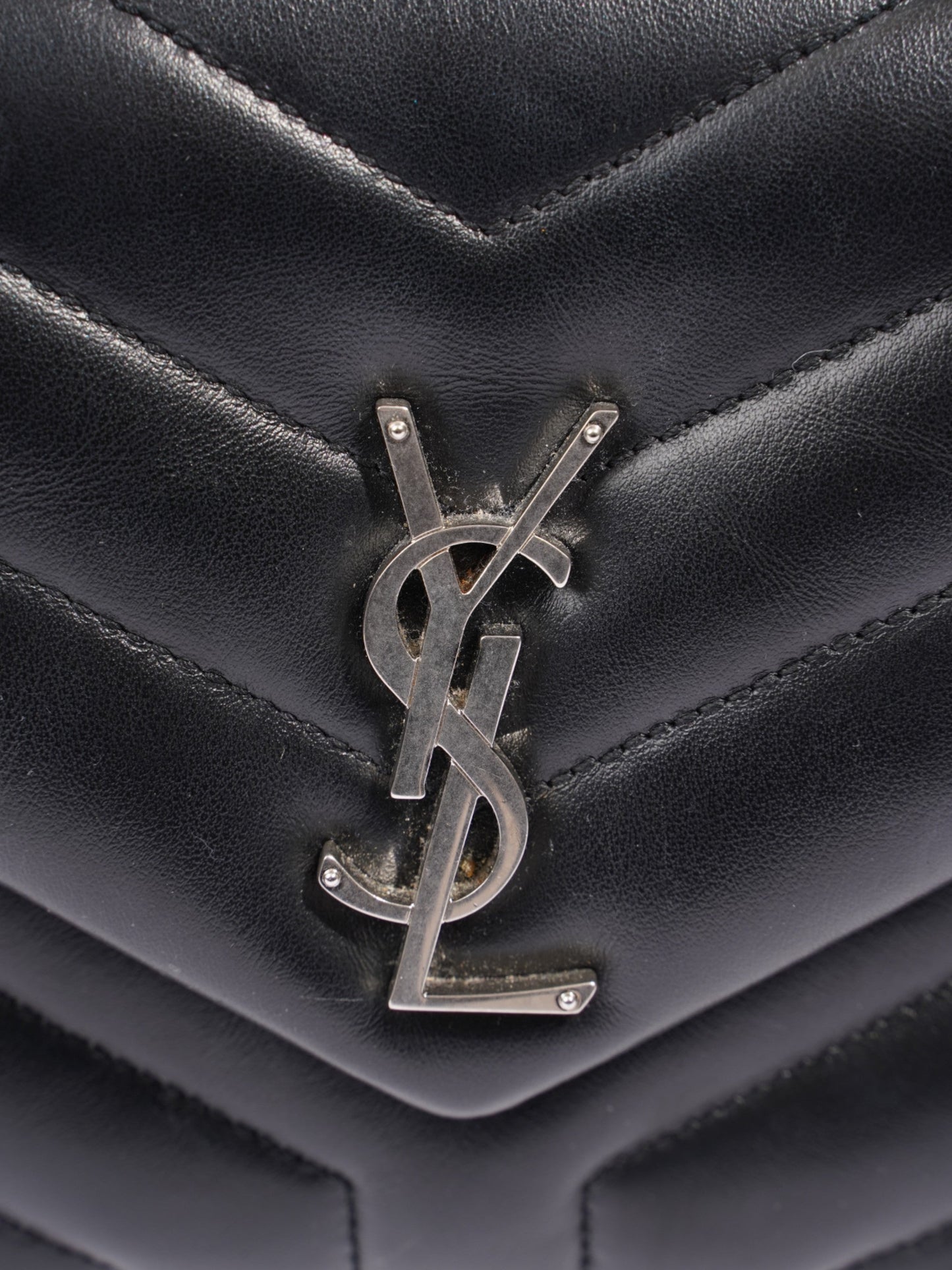 YSL Saint Laurent Lou Lou Crossbody Bag Leather Lambskin Black