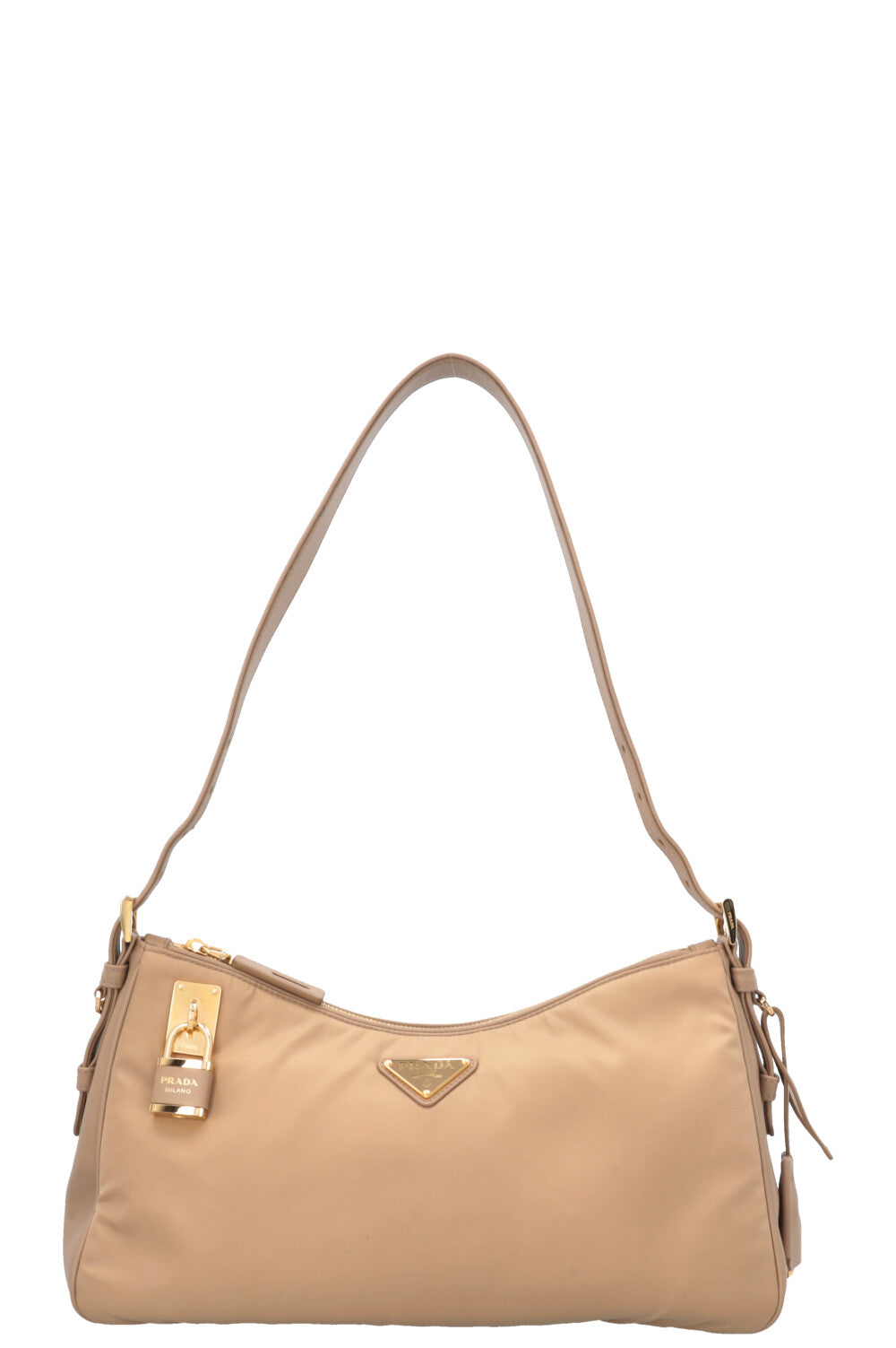 Prada Aimée Re- Shoulder Bag Nylon Beige Large