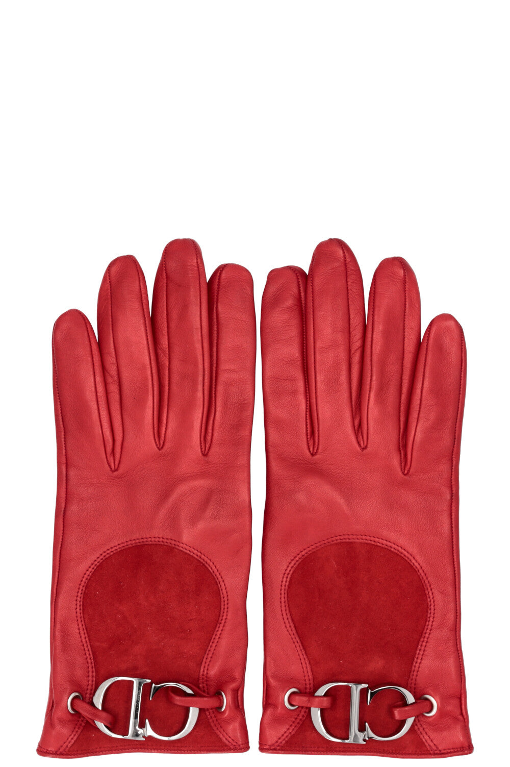 Dior CD Gloves Leather Red Logo Handbag