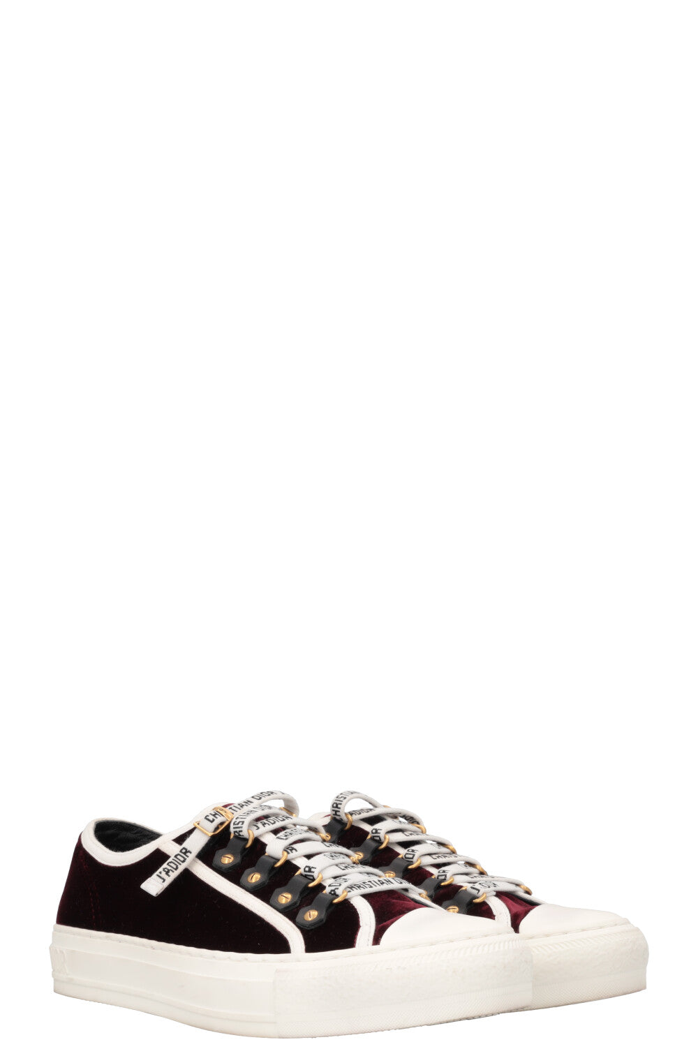 Dior Handbag Walk`n Sneakers Velvet Red Shoes