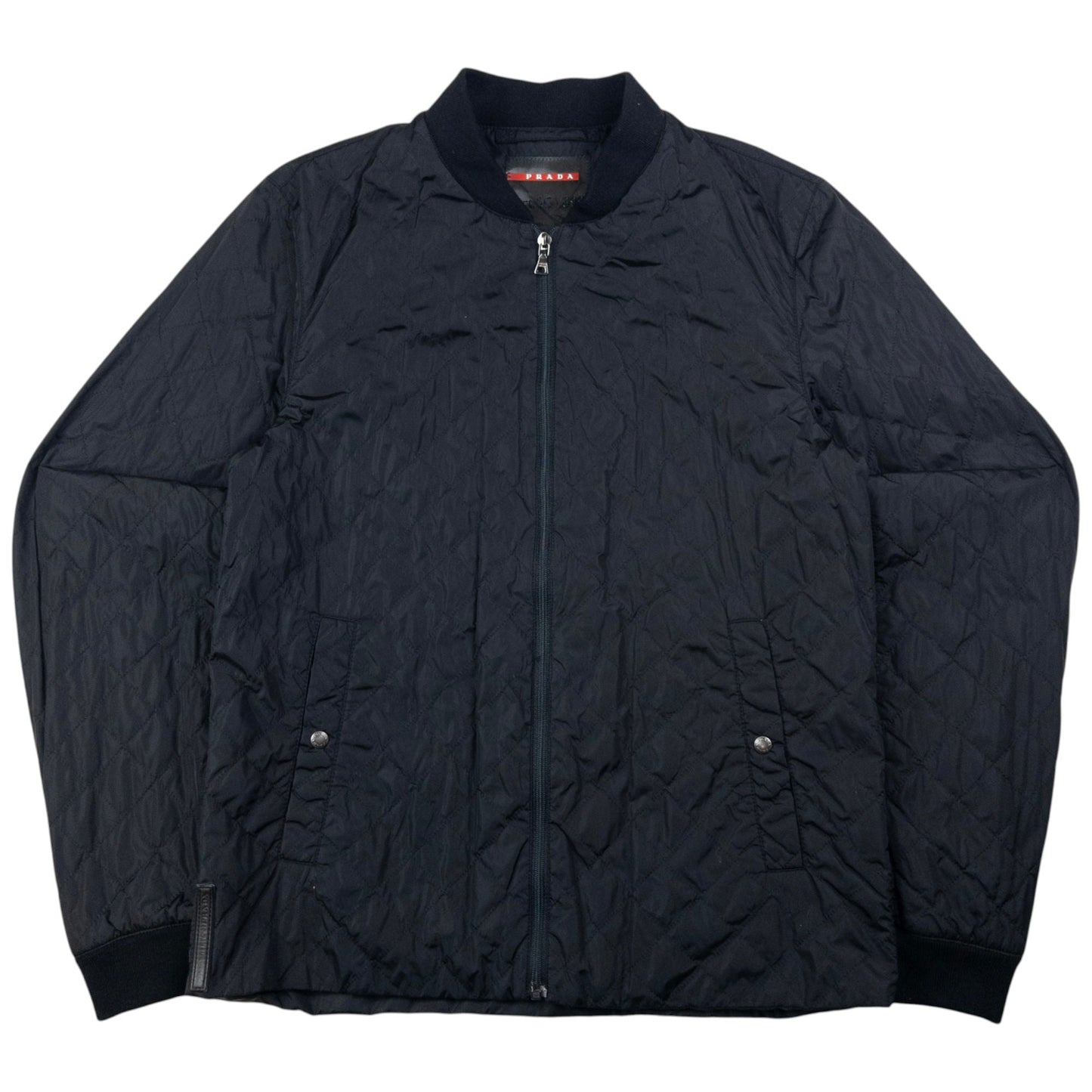 Prada Handbag Sport Bomber Jacket Quilted Black