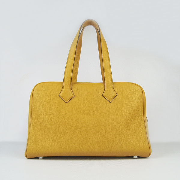 Hermes Luxury Togo Handbag Yellow Leather Travel Bag