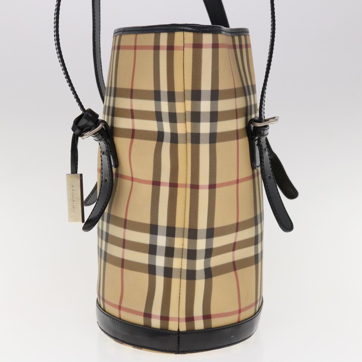 Burberry Luxury Nova Check Shoulder Bag Coated Auth Ac2665 Canvas Beige