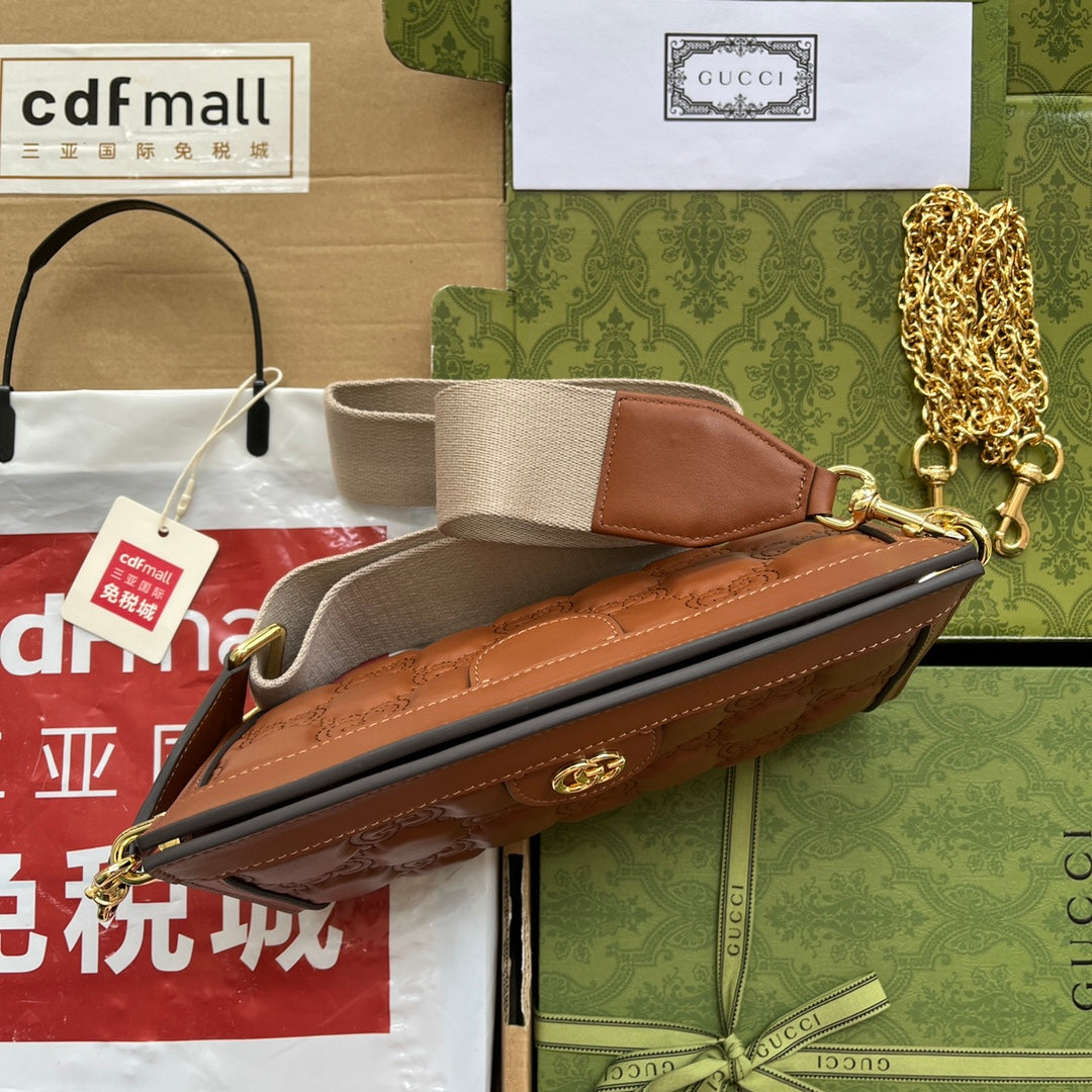 gg Matelassé , ’s 10in Brown Small Travel Bag