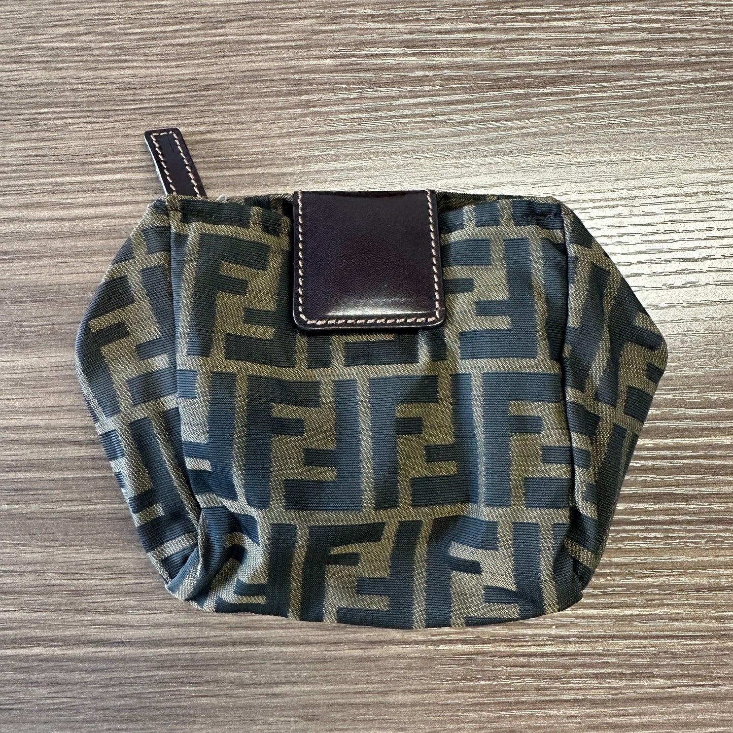 Fendi Clutch Bag Zucca Browntan Pouch Clutch Monogram