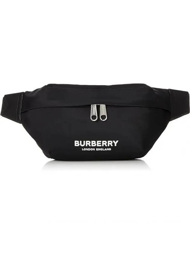 Burberry Luxury Print Sonny Bum Belt Bag Nylon Black Logo