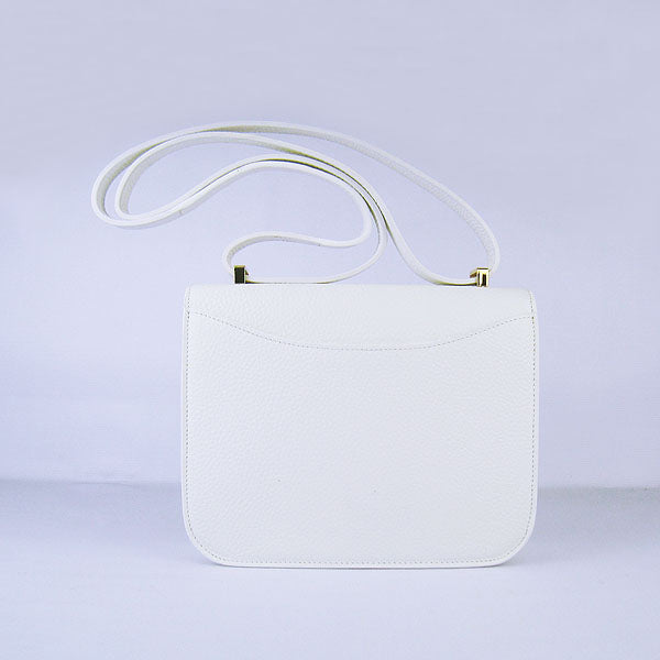 Hermes Luxury Constance Cowskin Bag H Golden Leather Beige Travel Bag