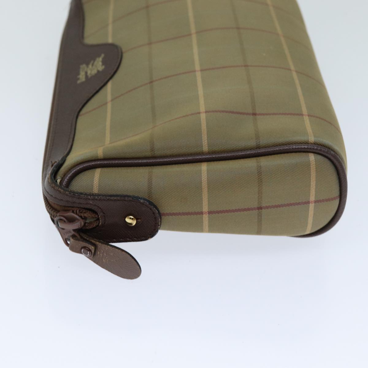 Burberry Luxury ss Nova Check Clutch Bag Auth Bs14803 Canvas Beige