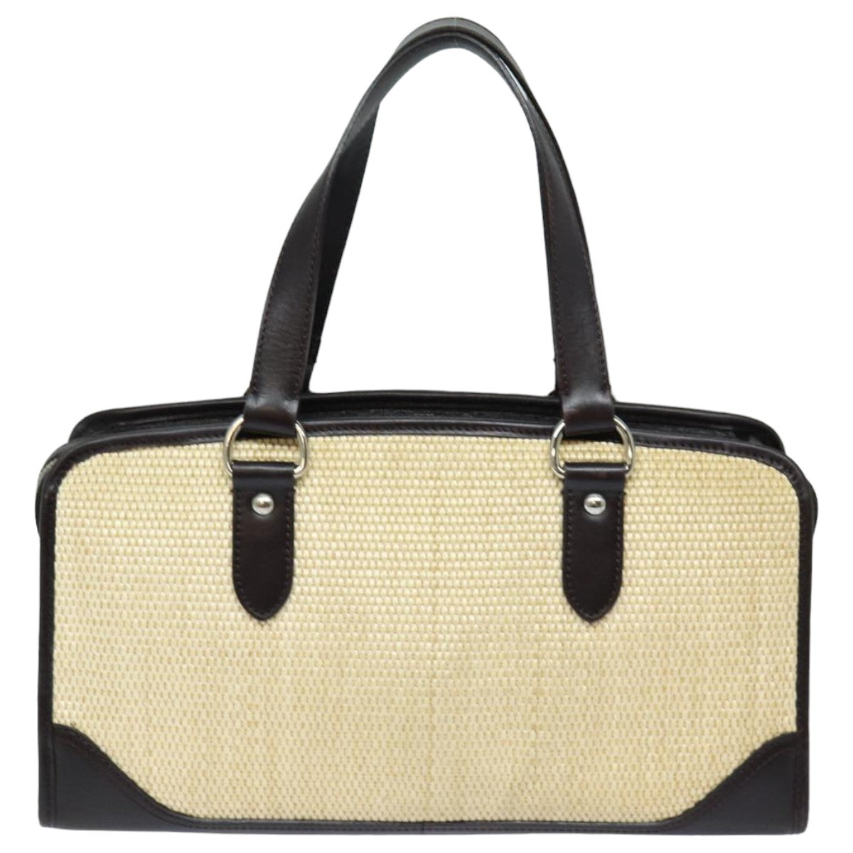 Burberry Luxury Tote Bag Straw Auth Bs16018 Beige