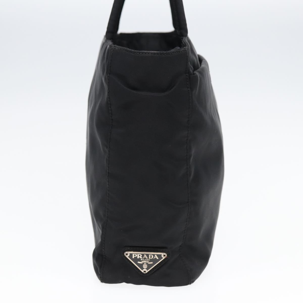Prada Hand Bag Auth Nylon Black Travel Bag Black Auth Bs16065